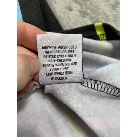 R.SINE Shirt Men Large Black Striped Bear Polo Graphic Tee Streetwear Casual Y2K - Picture 10 of 11